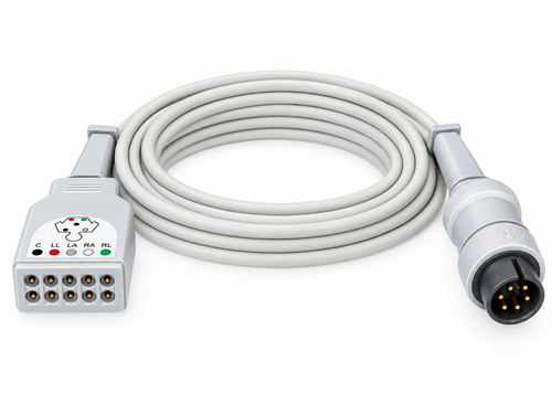 Zoll® compatible Reusable 5-Lead to GE Multilink® Cable