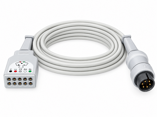 Zoll® compatible Reusable 5-Lead to GE Multilink® Cable