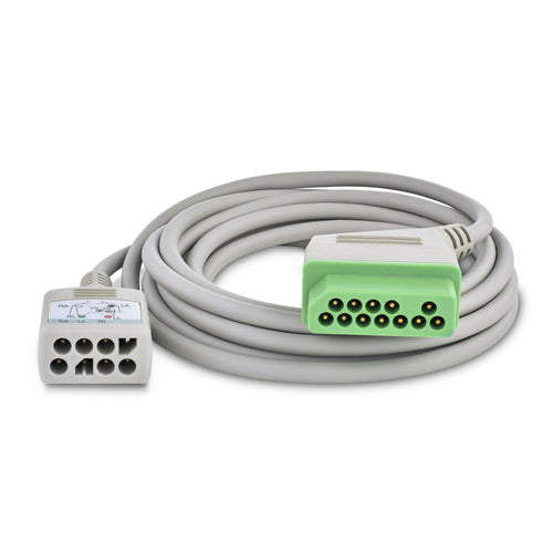 CB-846600- New Nihon Kohden 12 Pin CN to NK 6 Lead Patient Cable