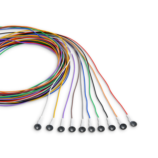 Disposable XS AgCI Deep Cup Electrodes: 6 mm AgCI, 2.5 m, 10/pack