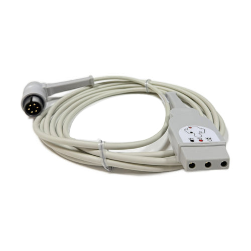3 Lead ECG Cable,90°