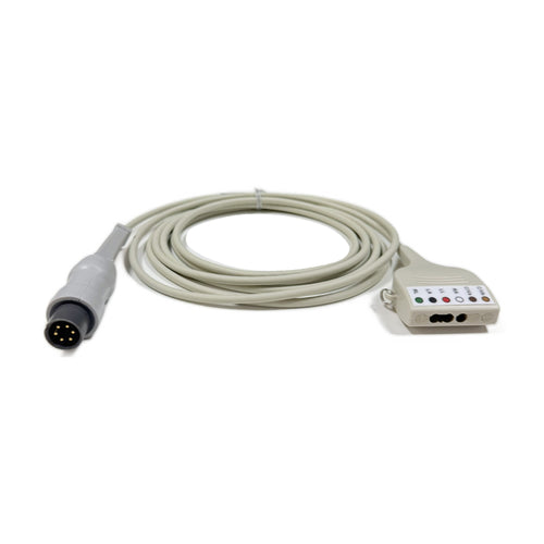 Cable,ECG,Shielded,3 Lead,AAMI,DS com, 10'