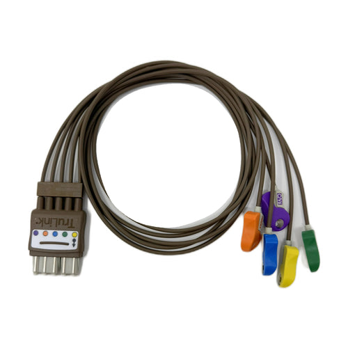 LDWR Set, V Leads, Pinch, ECG, 74cm/29in, AAMI, 5LW/Set