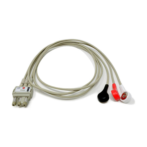 LDWR Set, Snap, ECG, 29 in, AAMI, 3LW/Set, 1/Set