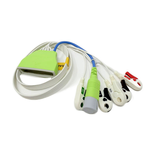 5 Lead Disposable Philips MX40 with SpO2 to PINCH, SHLD, 29", AHA