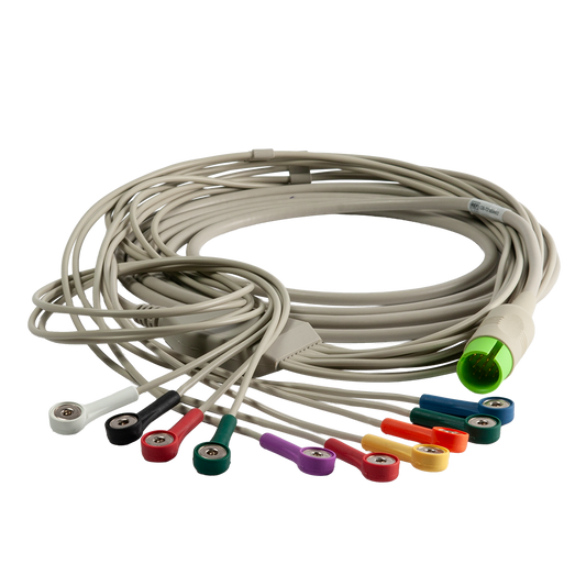 10 Lead EKG Cable, Spacelabs, Snap, AHA