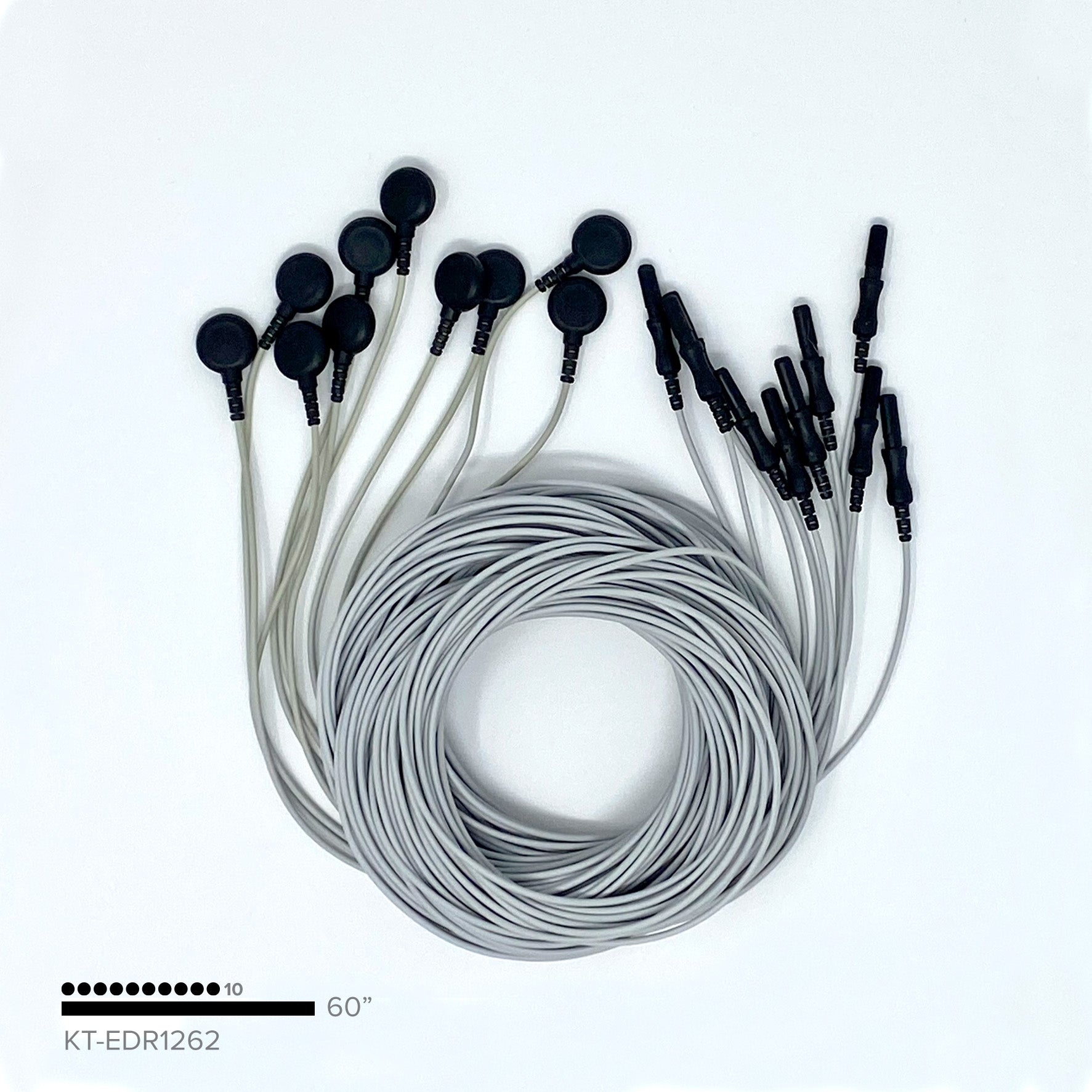 10 Leadwire set, SNAP to DIN PLUG, by Color | LifeSync Neuro