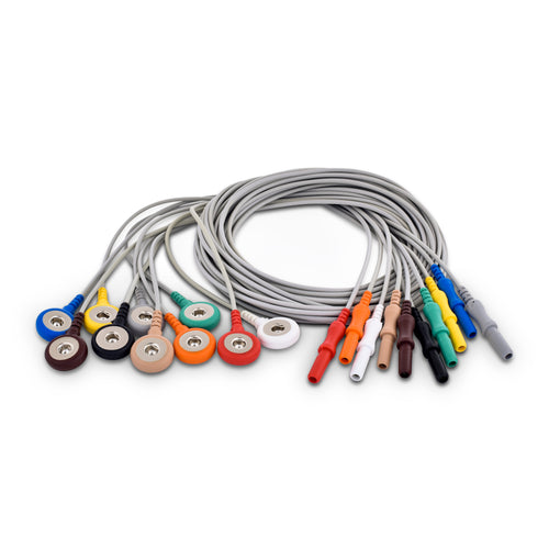 10 LEADWIRE SET, SNAP to DIN PLUG, 40", AHA