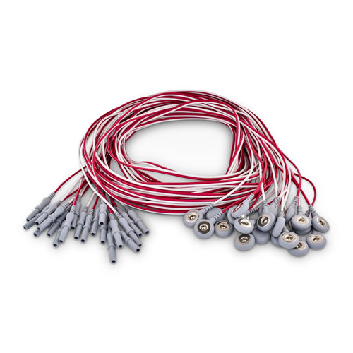 TWIN LEADWIRE (RD/WT), SNAP to DIN PLUG, 48", 10 EA