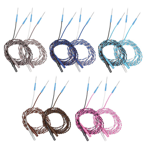 Twisted Paired Subdermal Needle Electrodes, 1.5m (5ft), Color-Coded Set — Box of 20